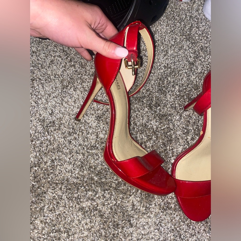 Michael kors red heels size 7.